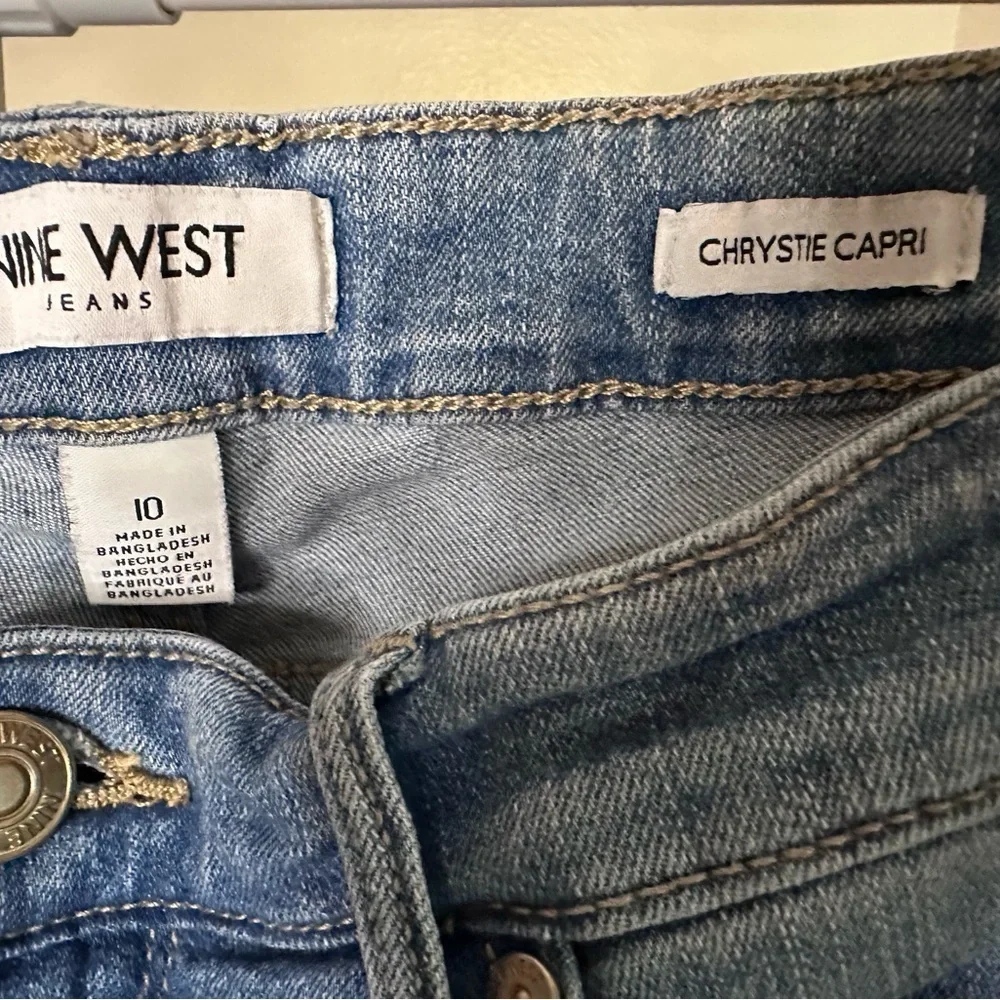 Nine West Light Blue Women Capris